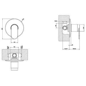 Смеситель Gessi Via Bagutta для душа 35954-031